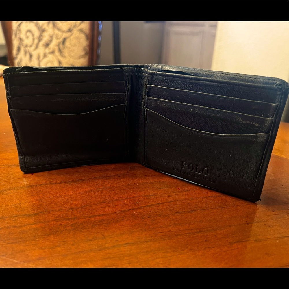 Polo Ralph Lauren Mens Black Leather Wallet
